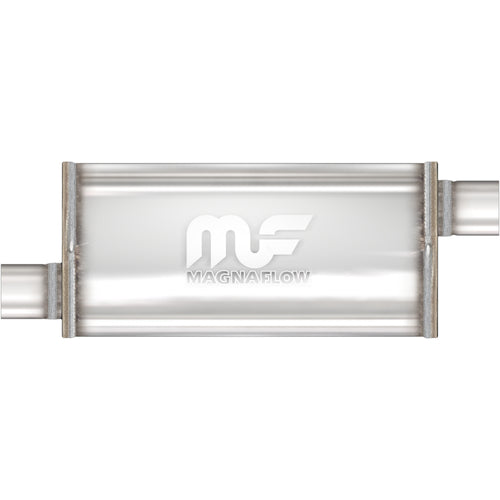 MagnaFlow 5 in. x 11 in. x 22 in. Oval Straight-Through Performance Exhaust Muffler Offset/Offset