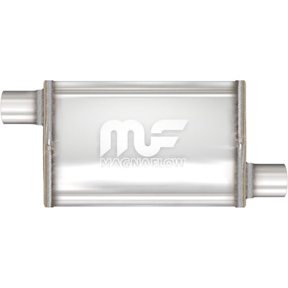 MagnaFlow 5 in. x 8 in. x 14 in. Oval Straight-Through Performance Exhaust Muffler Offset/Offset