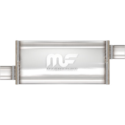 MagnaFlow 5 in. x 8 in. x 24 in. Oval Straight-Through Performance Exhaust Muffler Offset/Offset