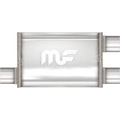 MagnaFlow 5 in. x 8 in. x 18 in. Oval Straight-Through Performance Exhaust Muffler Offset/Dual
